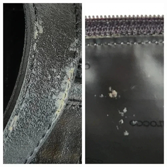 Italian Designer Roccobarocco Black Leather Bag Edgy Rocker Goth Biker Punk Vibe - Picture 11 of 16